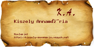 Kiszely Annamária névjegykártya